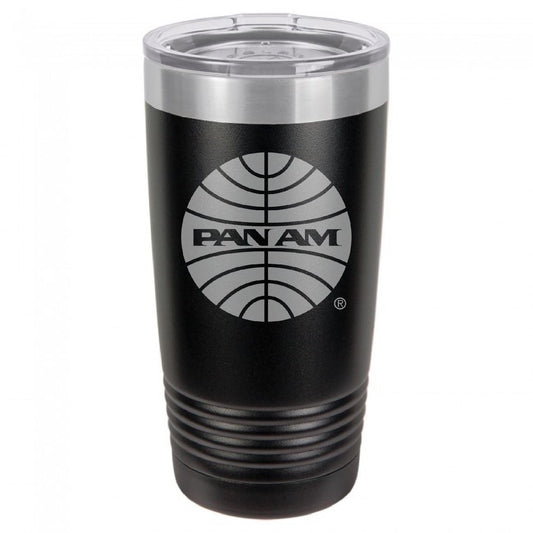 PanAm 1957 Logo 20 Ounce Black Polar Camel Tumbler (Also Available in Red, White, Gray, & Blue)