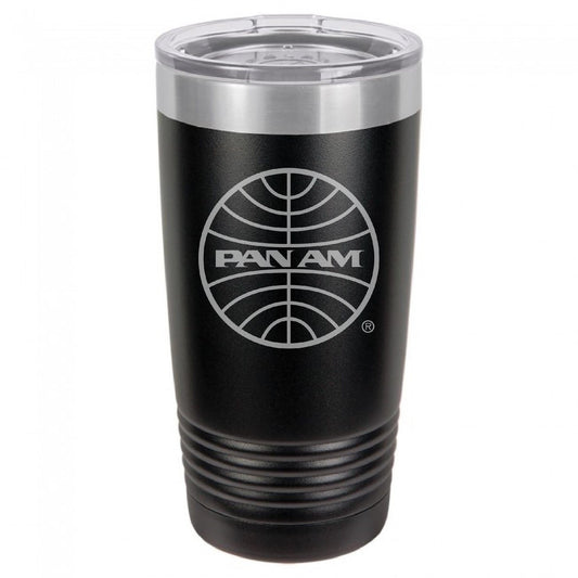 PanAm 1973 Logo 20 Ounce Black Polar Camel Tumbler (Also Available in Red, White, Gray, & Blue)