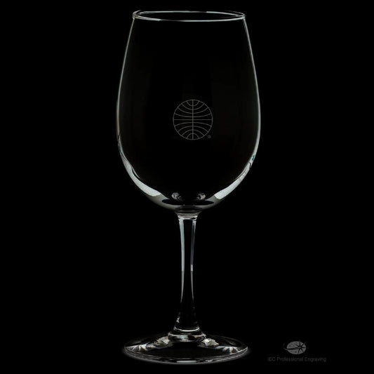 PanAm  Logo 12 Ounce Wine Glass