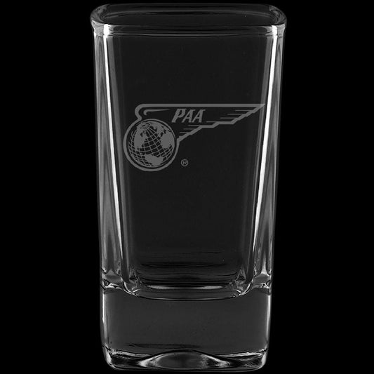 PanAm 1944 Wing Globe Logo, 2.75 Ounce Dessert Shot Glass (Also available in 2.0oz)