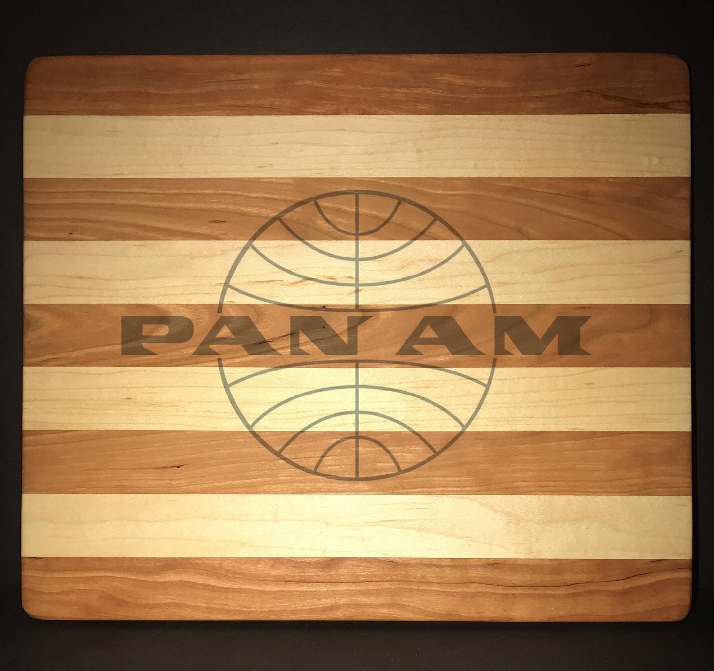 Pan Am Vintage Logo 8”X10"X3/4” Custom Made Cutting board (Various sizes up to 24"X36"x2" Available)