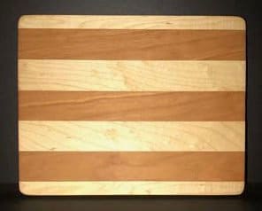 8” X 10” X 1” Custom Made Cutting Board Created Out Of Cherry and Maple