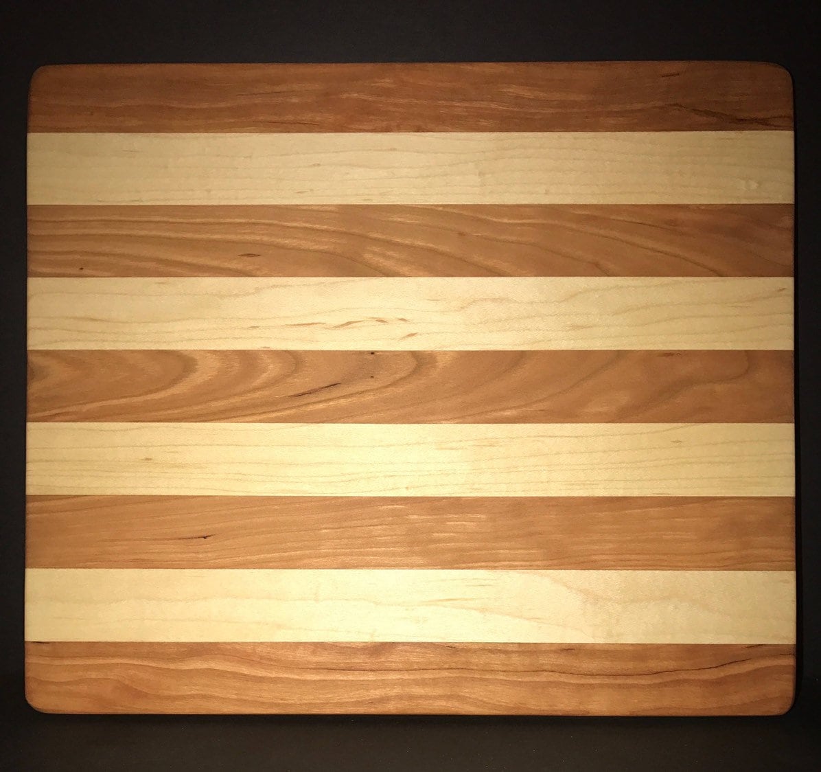 IAFF Jumbo Officially Licensed 18 X 24 X 2 Cutting Board Made Out Of Cherry and Maple