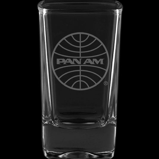 PanAm 1973 Logo, 2.75 Ounce Dessert Shot Glass (Also available in 2.0oz)