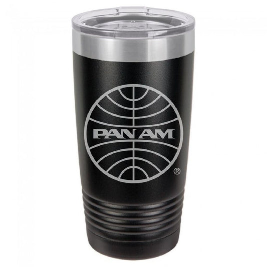PanAm 1973 Logo 20 Ounce Black Polar Camel Tumbler (Also Available in Red, White, Gray, & Blue)