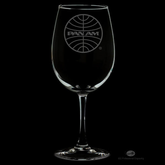 PanAm 1973 Logo 12 Ounce Wine Glass