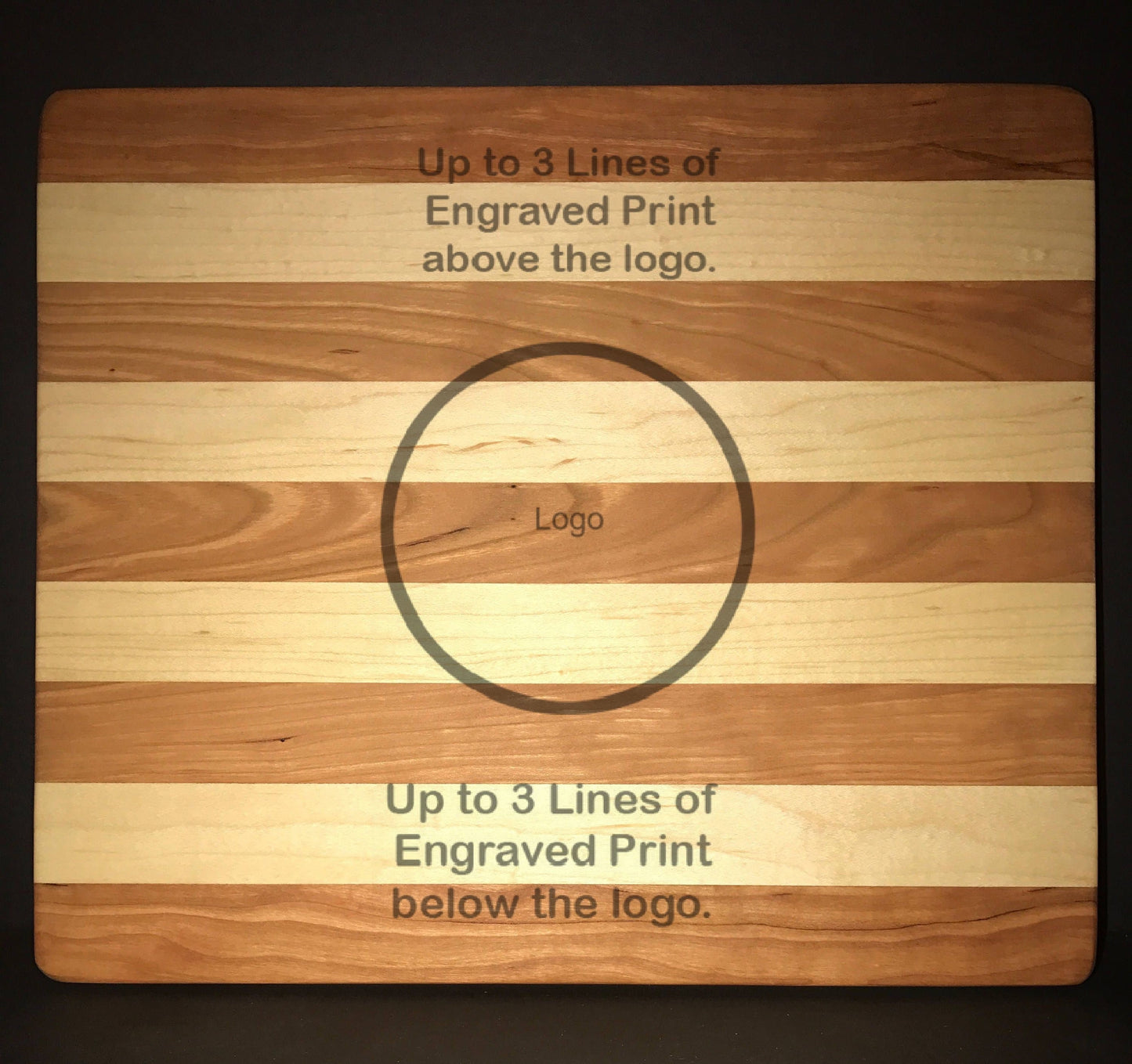 IAFF Jumbo Officially Licensed 24 X 36 X 2.5 Cutting Board Made Out Of Cherry and Maple