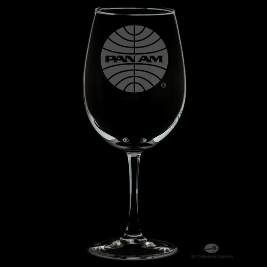 PanAm 1957 Logo 12 Ounce Wine Glass