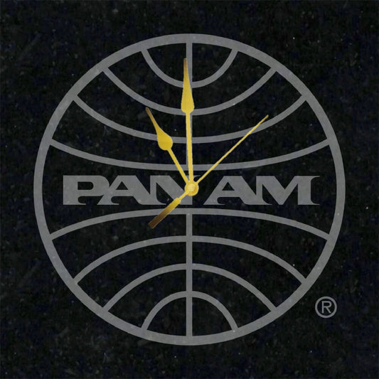 Pan Am Officially Licensed Custom Framed "A-Grade Granite" Clock
